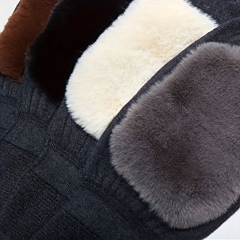1 Pair, Thickened Fleece Warm Knee Pads, Soft and Comfortable Winter Knee Support